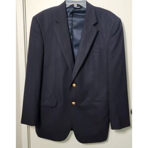 Jos. A Bank‎ Navy Sportscoat Gold Crest Buttons 42R Single Breast Wool Old Money